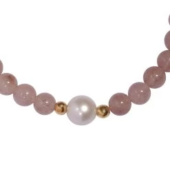 Tanzanian Natronite And Freshwater Pearl Beaded Stretch Bracelet In 14K YG Over Sterling Silver 59.80 Ctw -Jewelry store 7622817 3