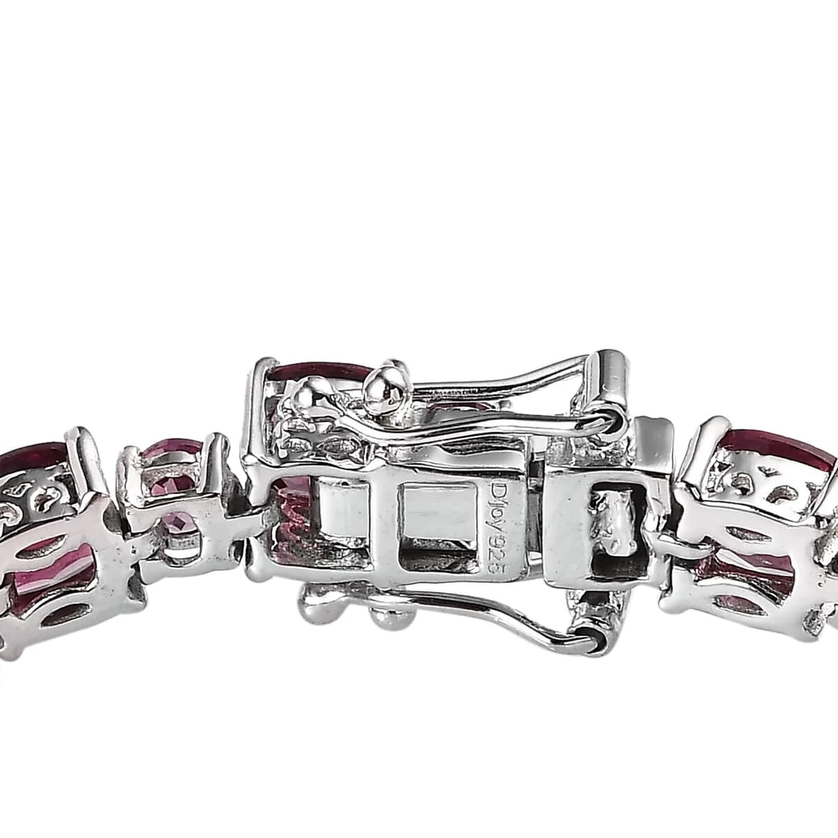 Tanzanian Rhodolite Garnet Bracelet In Platinum Over Sterling Silver (6.50 In) 15.60 Ctw 6 Tanzanian Rhodolite Garnet Bracelet In Platinum Over Sterling Silver (6.50 In) 15.60 Ctw - Image 4