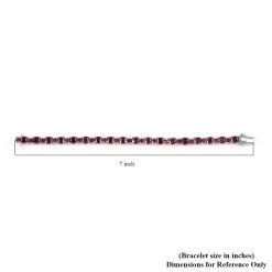 Tanzanian Rhodolite Garnet Bracelet In Platinum Over Sterling Silver (6.50 In) 15.60 Ctw 11 Tanzanian Rhodolite Garnet Bracelet In Platinum Over Sterling Silver (6.50 In) 15.60 Ctw -Jewelry store 7623132 4