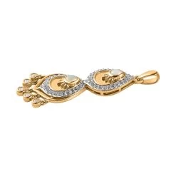 Ethiopian Welo Opal And White Zircon Pendant In Vermeil Yellow Gold Over Sterling Silver 1.00 Ctw 11 Ethiopian Welo Opal And White Zircon Pendant In Vermeil Yellow Gold Over Sterling Silver 1.00 Ctw -Jewelry store 7624690 3