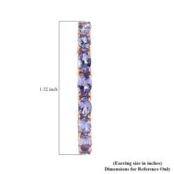 Tanzanite Hoop Earrings In Vermeil Rose Gold Over Sterling Silver 6.50 Ctw -Jewelry store 7626779 4