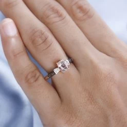 Premium Marropino Morganite, Brown And White Zircon Ring In Vermeil Rose Gold Over Sterling Silver 1.20 Ctw 10 Premium Marropino Morganite, Brown And White Zircon Ring In Vermeil Rose Gold Over Sterling Silver 1.20 Ctw -Jewelry store 7628468 2