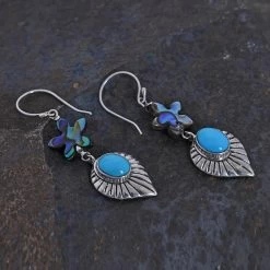 Bali Legacy Sleeping Beauty Turquoise And Abalone Shell Starfish Dangle Earrings In Sterling Silver 2.00 Ctw 8 Bali Legacy Sleeping Beauty Turquoise And Abalone Shell Starfish Dangle Earrings In Sterling Silver 2.00 Ctw -Jewelry store 7628494 1