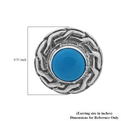 Bali Legacy Sleeping Beauty Turquoise Stud Earrings In Sterling Silver 1.50 Ctw -Jewelry store 7628511 4
