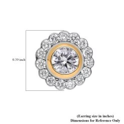 Luxoro 14K Yellow Gold Luxuriant Lab Grown Diamond E-F VS Halo Stud Earrings 1.50 Ctw -Jewelry store 7631114 4