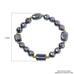 Terahertz Beaded Stretch Bracelet In Goldtone 118.10 Ctw -Jewelry store 7631687 3