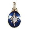 Moissanite And Enameled Pendant In Vermeil Yellow Gold Over Sterling Silver 0.20 Ctw -Jewelry store 7631701