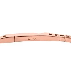 Modani 14K Rose Gold Natural Multi Color Diamond SI3 Bangle Bracelet (7.50 In) Total Metal Weight (8.5 G) Including Titanium Spring Weight 2g 3.00 Ctw -Jewelry store 7633367 3