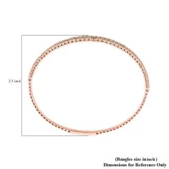 Modani 14K Rose Gold Natural Multi Color Diamond SI3 Bangle Bracelet (7.50 In) Total Metal Weight (8.5 G) Including Titanium Spring Weight 2g 3.00 Ctw -Jewelry store 7633367 4