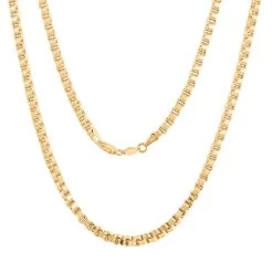 Doorbuster 10K Yellow Gold 4mm Alexander Chain Necklace (22 Inches) (11.75 G)