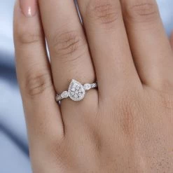 Diamond Accent Ring In Platinum Over Sterling Silver -Jewelry store 7636932 2