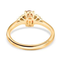 One Time Only Certified And Appraised Luxoro 14K Yellow Gold AAA Nigerian Spessartite Garnet, Diamond (G-H, I2) Ring 2.00 Ctw -Jewelry store 7637949 4