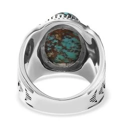 Artisan Crafted Royston Turquoise Ring In Sterling Silver 6.00 Ctw -Jewelry store 7638581 4