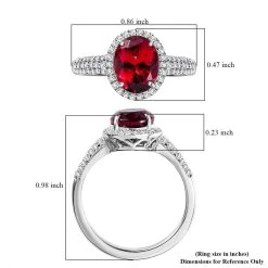 Rhapsody 950 Platinum AAAA Ouro Fino Rubellite And E-F VS2 Diamond Halo Ring 6 Grams 2.35 Ctw (Del. In 7-10 Day) -Jewelry store 7639079 5