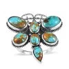 Artisan Crafted Royston Turquoise Butterfly Ring In Sterling Silver 7.00 Ctw 1 Artisan Crafted Royston Turquoise Butterfly Ring In Sterling Silver 7.00 Ctw -Jewelry store 7639687