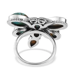 Artisan Crafted Royston Turquoise Butterfly Ring In Sterling Silver 7.00 Ctw -Jewelry store 7639687 4