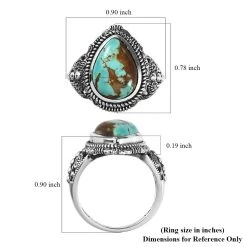 Artisan Crafted Royston Turquoise Ring In Sterling Silver 5.35 Ctw -Jewelry store 7639703 5