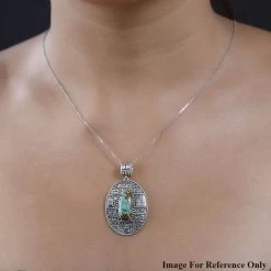 Artisan Crafted Royston Turquoise Pendant In Sterling Silver 9.10 Ctw 10 Artisan Crafted Royston Turquoise Pendant In Sterling Silver 9.10 Ctw -Jewelry store 7639709 2