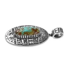 Artisan Crafted Royston Turquoise Pendant In Sterling Silver 9.10 Ctw 11 Artisan Crafted Royston Turquoise Pendant In Sterling Silver 9.10 Ctw -Jewelry store 7639709 3
