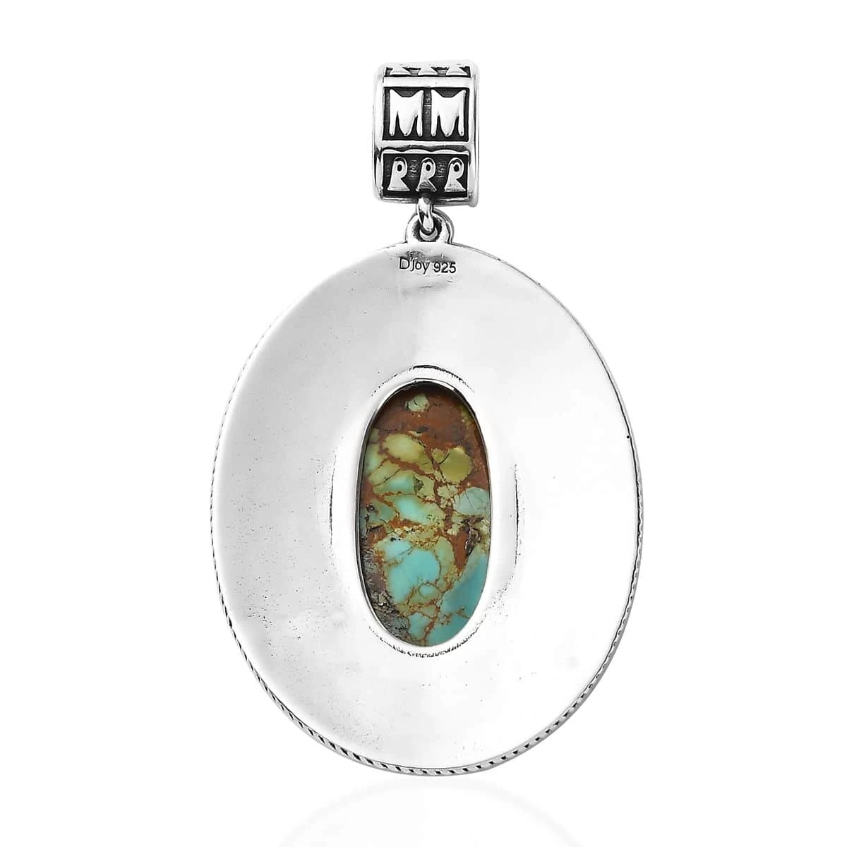 Artisan Crafted Royston Turquoise Pendant In Sterling Silver 9.10 Ctw 7 Artisan Crafted Royston Turquoise Pendant In Sterling Silver 9.10 Ctw - Image 5