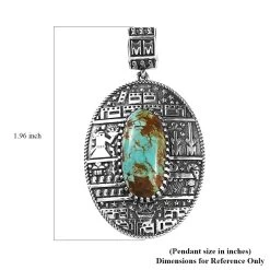 Artisan Crafted Royston Turquoise Pendant In Sterling Silver 9.10 Ctw 13 Artisan Crafted Royston Turquoise Pendant In Sterling Silver 9.10 Ctw -Jewelry store 7639709 5
