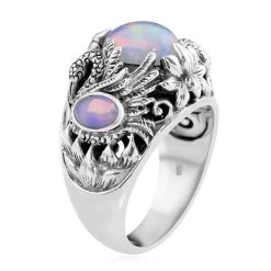 Bali Legacy Ethiopian Welo Opal Swan Ring In Sterling Silver 2.00 Ctw 11 Bali Legacy Ethiopian Welo Opal Swan Ring In Sterling Silver 2.00 Ctw -Jewelry store 7640221 3