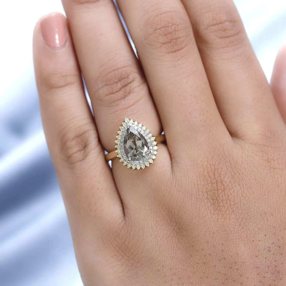 Luxoro 10K Yellow Gold AAA Turkizite, Yellow Diamond And Diamond G-H I3 Ring 2.35 Ctw 5 Luxoro 10K Yellow Gold AAA Turkizite, Yellow Diamond And Diamond G-H I3 Ring 2.35 Ctw - Image 3