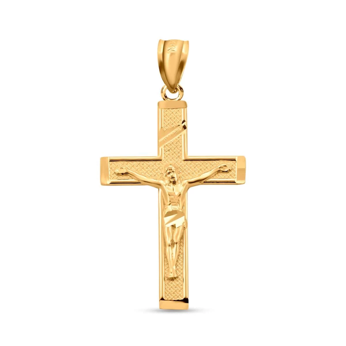 Made In America 10K Yellow Gold Crucifix Pendant 1.60 Grams 3 Made In America 10K Yellow Gold Crucifix Pendant 1.60 Grams