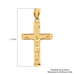 Made In America 10K Yellow Gold Crucifix Pendant 1.60 Grams 11 Made In America 10K Yellow Gold Crucifix Pendant 1.60 Grams -Jewelry store 7641170 4