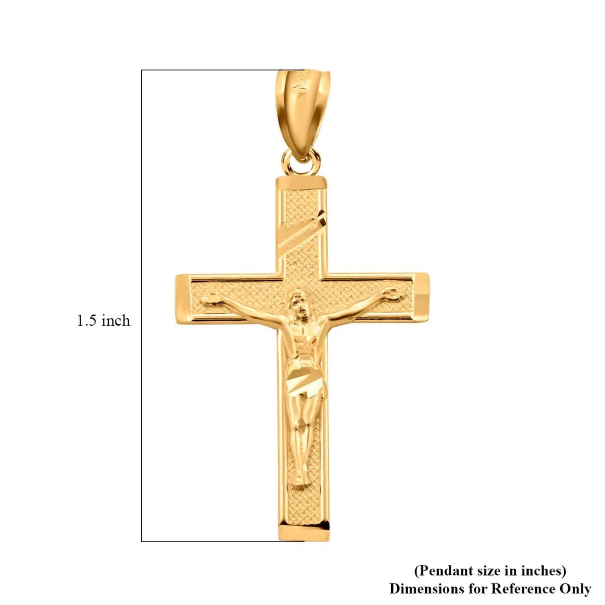 Made In America 10K Yellow Gold Crucifix Pendant 1.60 Grams 7 Made In America 10K Yellow Gold Crucifix Pendant 1.60 Grams - Image 5