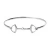 Platinum Over Sterling Silver Bangle Bracelet (7.50 In) (7 G) -Jewelry store 7643545