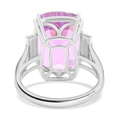 Certified And Appraised Rhapsody 950 Platinum AAAA Patroke Kunzite, Diamond (E-F, VS) (0.30 Cts) Ring (7.35 G) 14.15 Ctw -Jewelry store 7643668 4