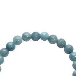 Milky Aquamarine Beaded Stretch Bracelet (7.25 In) 100.00 Ctw -Jewelry store 7644060 3