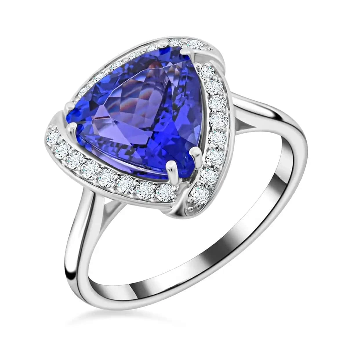 Certified & Appraised Rhapsody 950 Platinum AAAA Tanzanite And E-F VS Diamond Ring 7.40 Grams 3.65 Ctw 3 Certified & Appraised Rhapsody 950 Platinum AAAA Tanzanite And E-F VS Diamond Ring 7.40 Grams 3.65 Ctw
