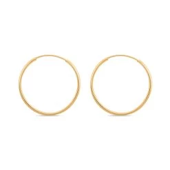 14K Yellow Gold Endless Hoop Earrings -Jewelry store 7646020 3