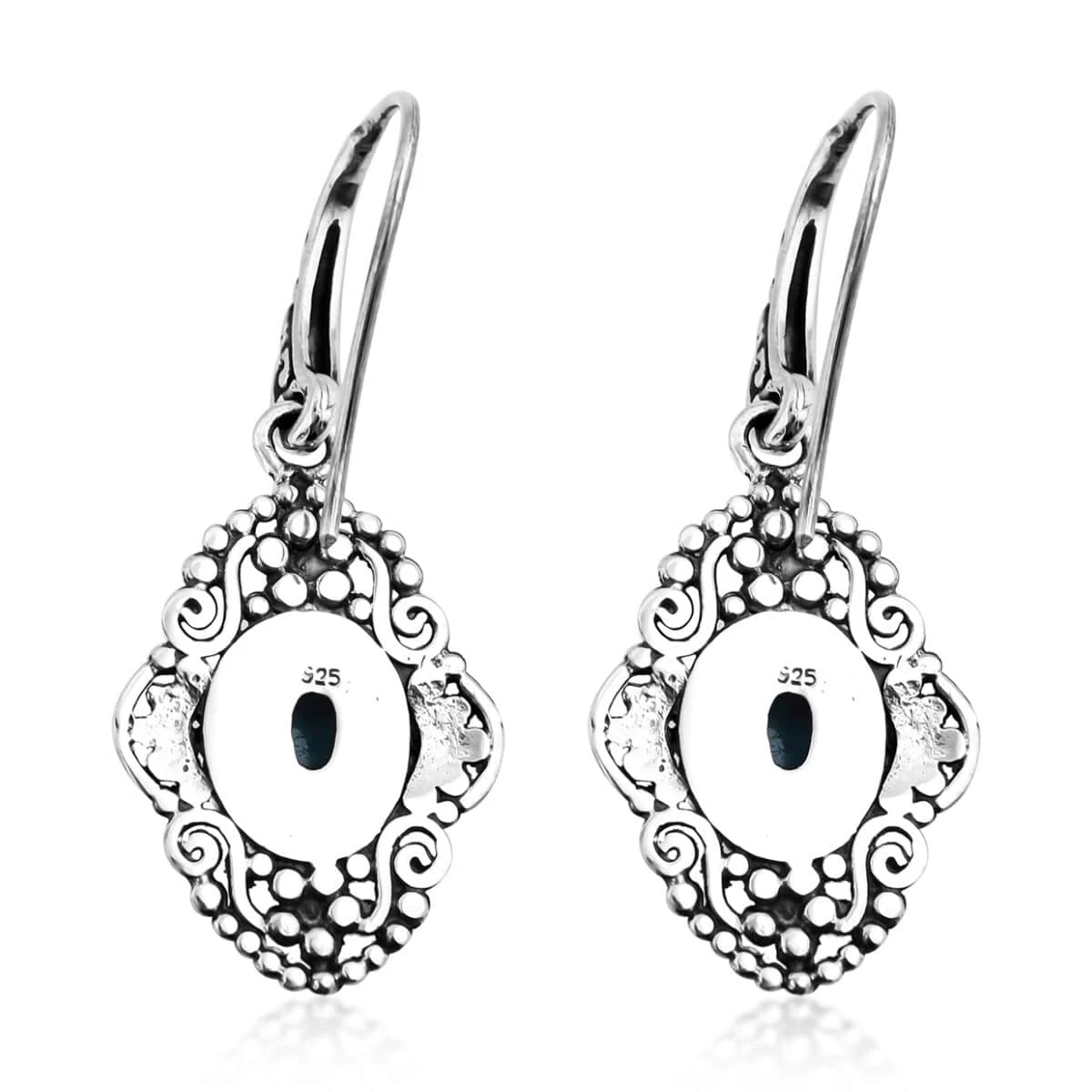 Bali Legacy Sleeping Beauty Turquoise Dangle Earrings In Sterling Silver 2.10 Ctw 6 Bali Legacy Sleeping Beauty Turquoise Dangle Earrings In Sterling Silver 2.10 Ctw - Image 4