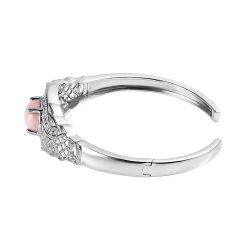 Karis Peruvian Pink Opal Cuff Bracelet In Platinum Bond (6.50 In) 4.75 Ctw (Del. In 3-5 Days) -Jewelry store 7647407 3