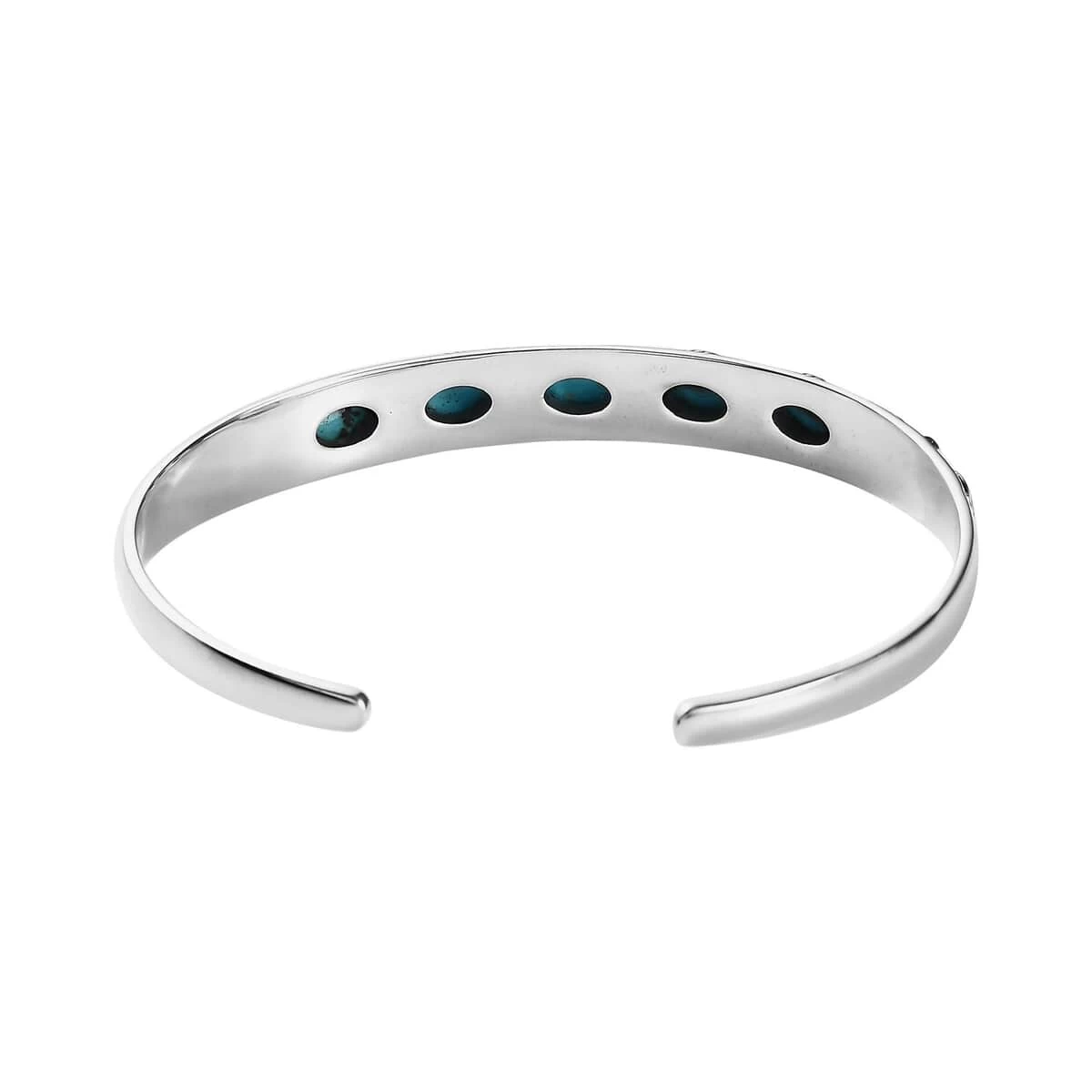 Artisan Crafted Sleeping Beauty Turquoise Cuff Bracelet In Sterling Silver (7.25 In) 3.50 Ctw 7 Artisan Crafted Sleeping Beauty Turquoise Cuff Bracelet In Sterling Silver (7.25 In) 3.50 Ctw - Image 5