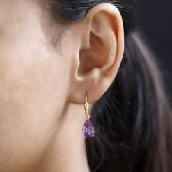 Premium Mashamba Amethyst Lever Back Earrings In Vermeil Yellow Gold Over Sterling Silver 5.35 Ctw 10 Premium Mashamba Amethyst Lever Back Earrings In Vermeil Yellow Gold Over Sterling Silver 5.35 Ctw -Jewelry store 7657271 2