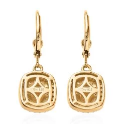 Premium Brazilian Heliodor And Multi Gemstone Lever Back Earrings In Vermeil Yellow Gold Over Sterling Silver 2.00 Ctw -Jewelry store 7659938 4