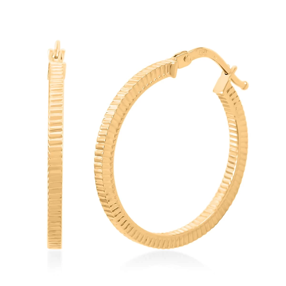 Rigato Italian 18K Yellow Gold Hoop Earrings 1.5 Grams 3 Rigato Italian 18K Yellow Gold Hoop Earrings 1.5 Grams