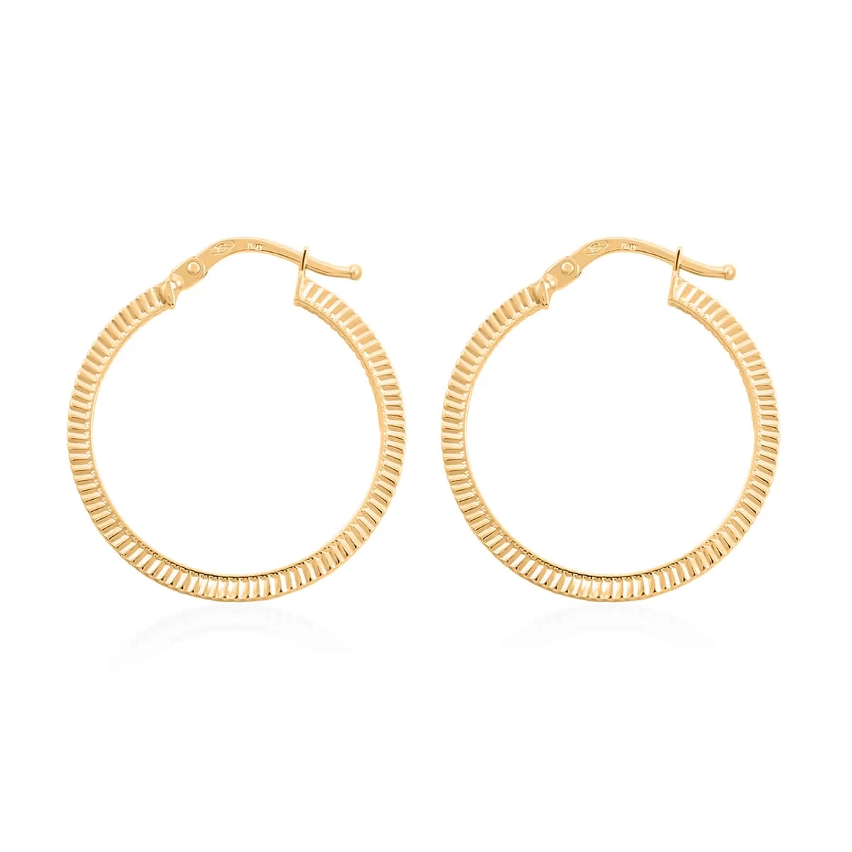 Rigato Italian 18K Yellow Gold Hoop Earrings 1.5 Grams 6 Rigato Italian 18K Yellow Gold Hoop Earrings 1.5 Grams - Image 4