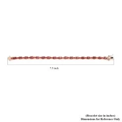Premium Blush Apatite And Jalisco Fire Opal Bracelet In Vermeil Rose Gold Over Sterling Silver (7.25 In) 15.15 Ctw -Jewelry store 7664197 4