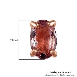 Blush Apatite Solitaire Stud Earrings In Vermeil Rose Gold Over Sterling Silver 1.00 Ctw -Jewelry store 7664394 4