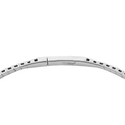 Modani 18K White Gold E-F VS Diamond Bangle Bracelet (7.00 In) Total Metal Weight (8.20 G) Including Titanium Spring Weight 0.60 G (Del. In 10-12 Days) 1.00 Ctw -Jewelry store 7671751 4