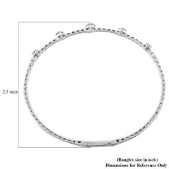 Modani 18K White Gold E-F VS Diamond Bangle Bracelet (7.00 In) Total Metal Weight (8.20 G) Including Titanium Spring Weight 0.60 G (Del. In 10-12 Days) 1.00 Ctw -Jewelry store 7671751 5