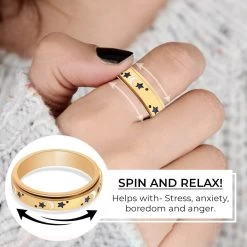 925 Sterling Silver Fidget Ring Spinner Ring Moon Star Anxiety Ring For Women Men Vermeil Yellow Gold Jewelry Birthday Gifts 11 925 Sterling Silver Fidget Ring Spinner Ring Moon Star Anxiety Ring For Women Men Vermeil Yellow Gold Jewelry Birthday Gifts -Jewelry store 7704891 2