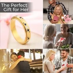 925 Sterling Silver Fidget Ring Spinner Ring Moon Star Anxiety Ring For Women Men Vermeil Yellow Gold Jewelry Birthday Gifts 13 925 Sterling Silver Fidget Ring Spinner Ring Moon Star Anxiety Ring For Women Men Vermeil Yellow Gold Jewelry Birthday Gifts -Jewelry store 7704891 4