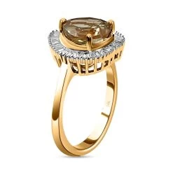 DOORBUSTER LUXORO 14K Yellow Gold AAA Turkizite, Diamond (G-H, I1) Ring (3.40 G) 2.16 Ctw -Jewelry store 7831901 3