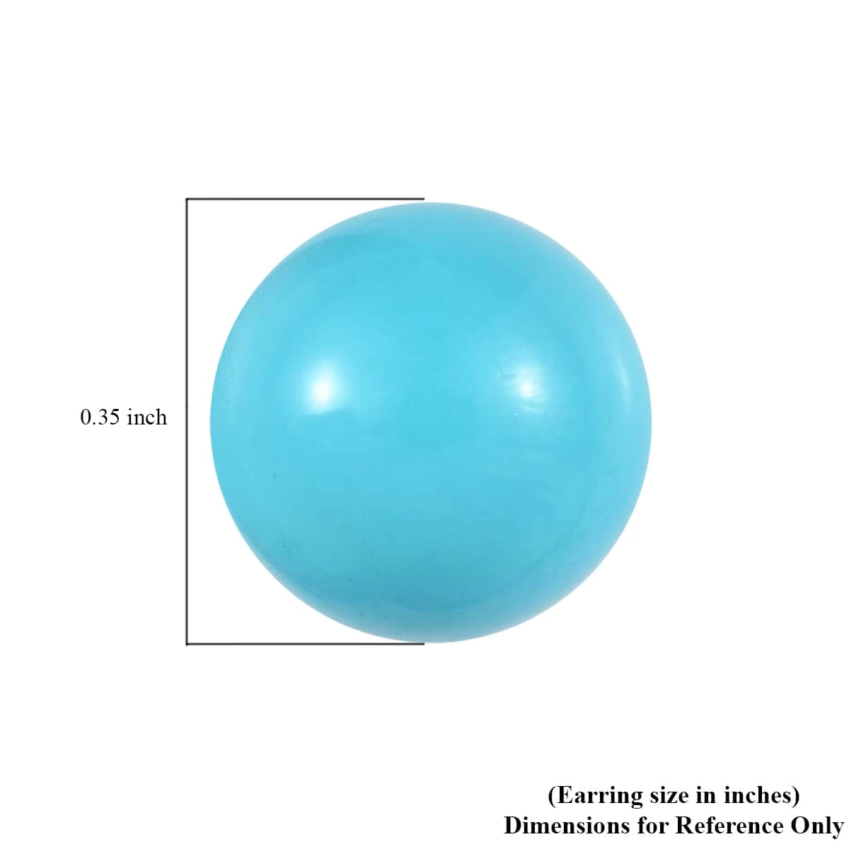 Luxoro 10K Rose Gold Sleeping Beauty Turquoise Solitaire Stud Earrings 7.10 Ctw 7 Luxoro 10K Rose Gold Sleeping Beauty Turquoise Solitaire Stud Earrings 7.10 Ctw - Image 5